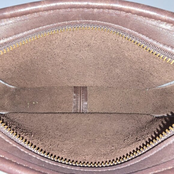 Vintage Coach Carnival 9925 Milk Chocolate Brown Leather Crossbody Shoulder Bag - Picture 11 of 14